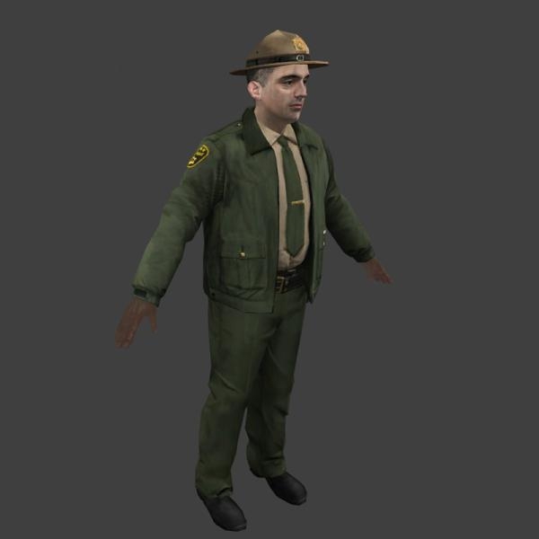 警察-角色人体-VR/AR模型-3D城