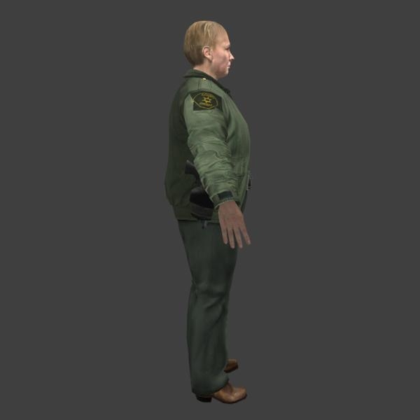 女警察-角色人体-角色-VR/AR模型-3D城