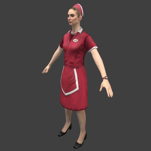 服务员-角色人体-VR/AR模型-3D城