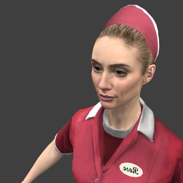 服务员-角色人体-VR/AR模型-3D城