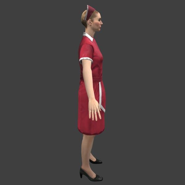 服务员-角色人体-VR/AR模型-3D城