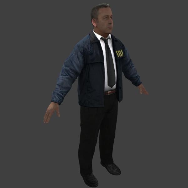 警察-角色人体-男人-3D打印模型-3D城