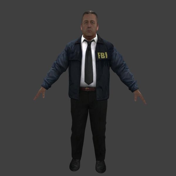 警察-角色人体-男人-3D打印模型-3D城