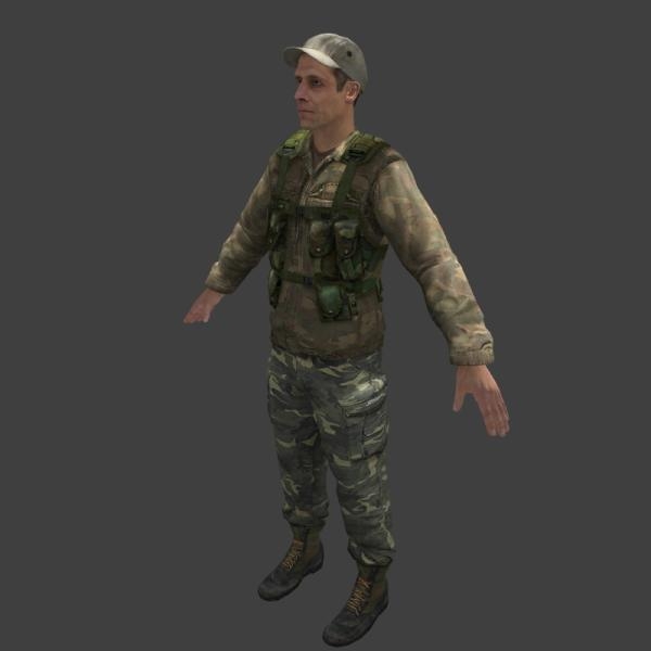 军人-角色人体-男人-3D打印模型-3D城