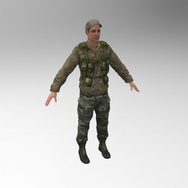 军人-角色人体-男人-3D打印模型-3D城