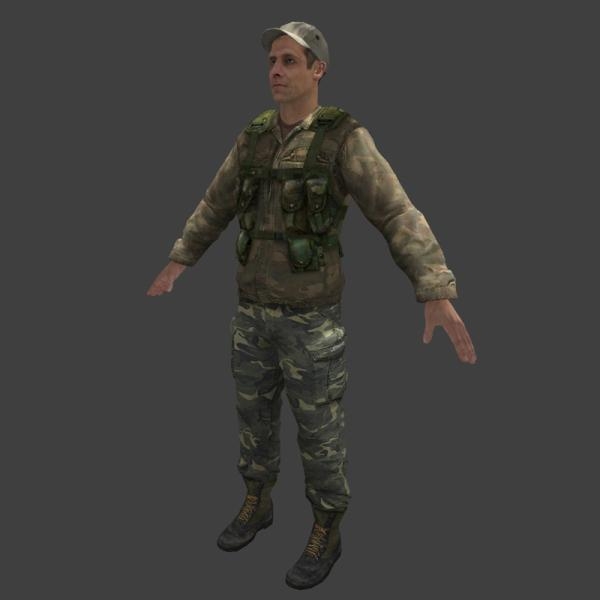 军人-角色人体-男人-3D打印模型-3D城