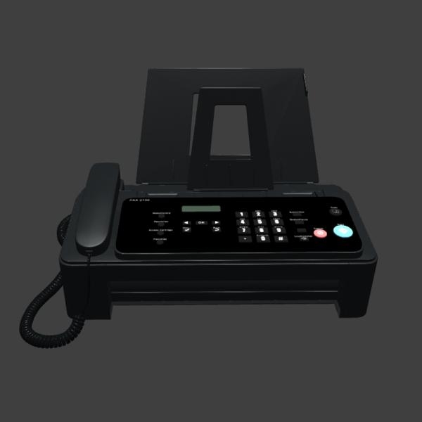 传真机-建筑-办公-VR/AR模型-3D城