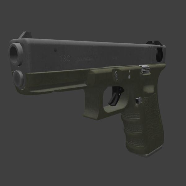 Glock18C-军事-枪炮-VR/AR模型-3D城