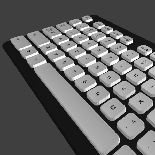 键盘-建筑-办公-VR/AR模型-3D城