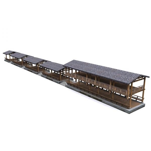 长廊-建筑-VR/AR模型-3D城