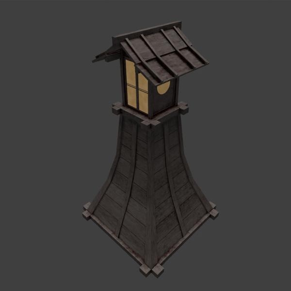 日式灯台-家居-灯具-VR/AR模型-3D城