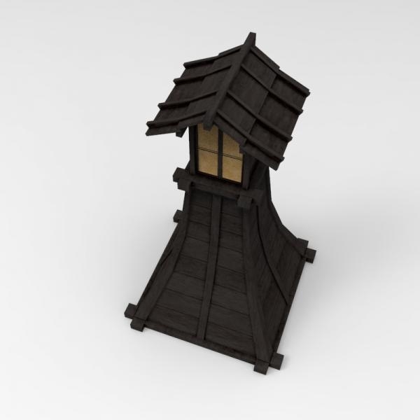 日式灯台-家居-灯具-VR/AR模型-3D城
