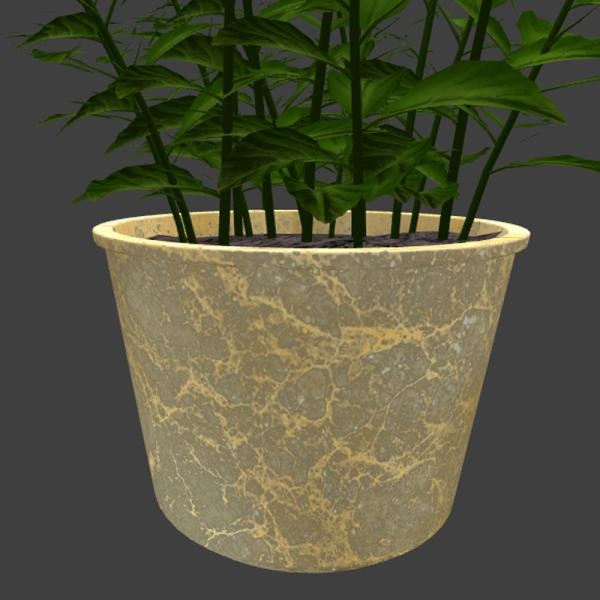 粉红色小花植物盆栽-动植物-VR/AR模型-3D城