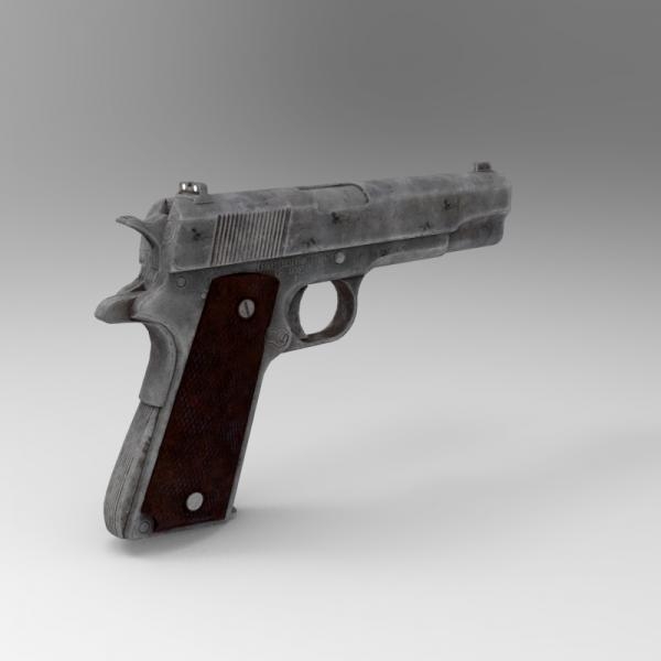 M1911-军事-VR/AR模型-3D城