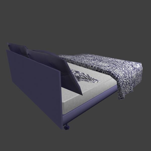 双人床-家居-床-3D打印模型-3D城