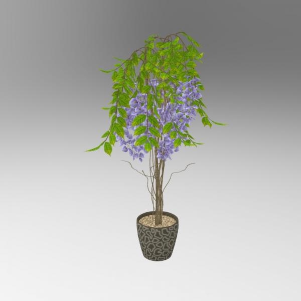 紫色小花盆栽-动植物-VR/AR模型-3D城