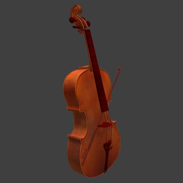 大提琴-文体生活-乐器-VR/AR模型-3D城