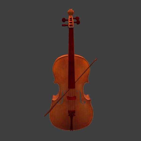 大提琴-文体生活-乐器-VR/AR模型-3D城