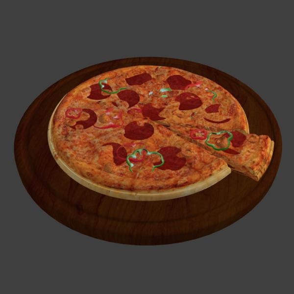 披萨-文体生活-杂食-VR/AR模型-3D城