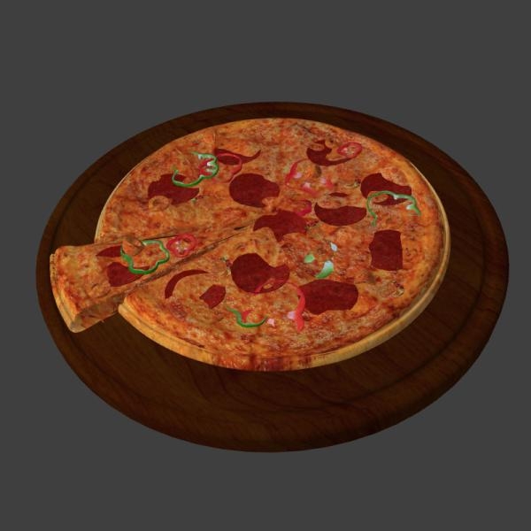 披萨-文体生活-杂食-VR/AR模型-3D城