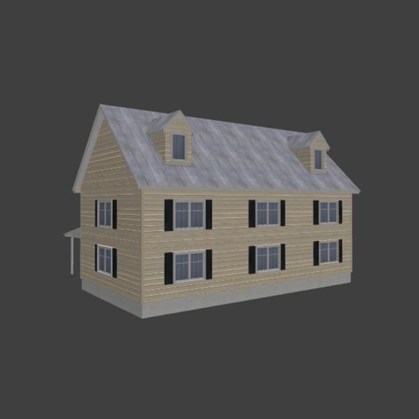欧洲风格别墅-建筑-VR/AR模型-3D城