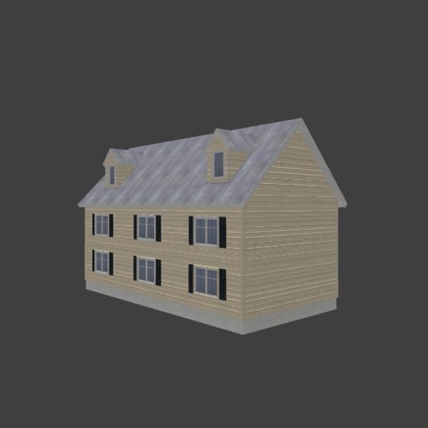 欧洲风格别墅-建筑-VR/AR模型-3D城