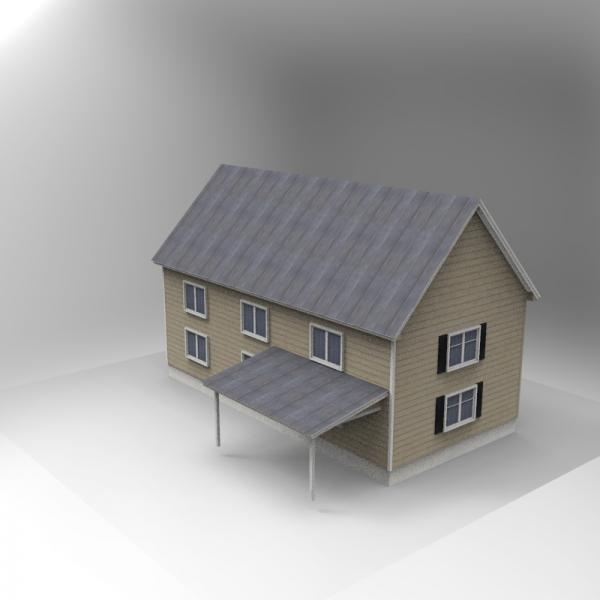 欧洲风格别墅-建筑-VR/AR模型-3D城