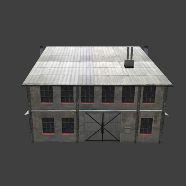 破旧工厂-建筑-VR/AR模型-3D城
