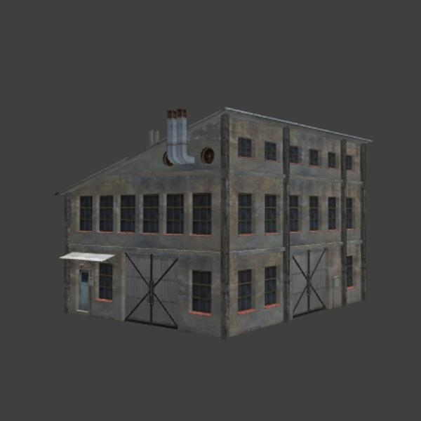 破旧工厂-建筑-VR/AR模型-3D城