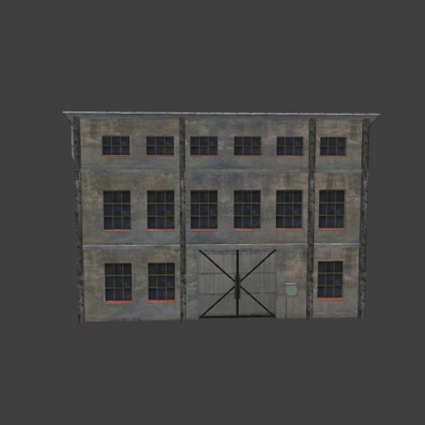 破旧工厂-建筑-VR/AR模型-3D城