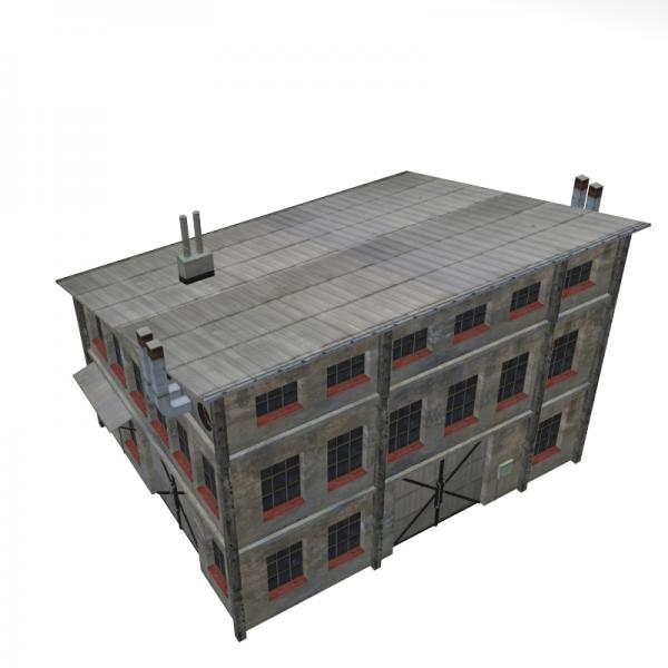 破旧工厂-建筑-VR/AR模型-3D城