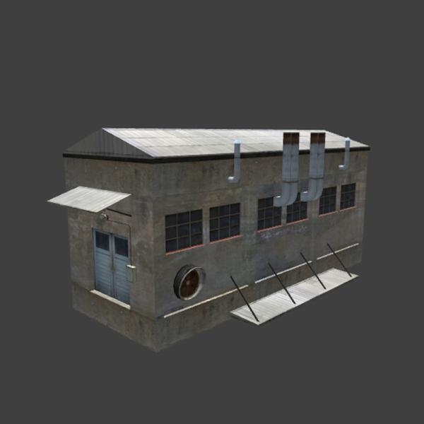 破旧工厂-建筑-VR/AR模型-3D城
