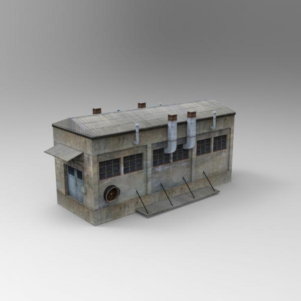 破旧工厂-建筑-VR/AR模型-3D城
