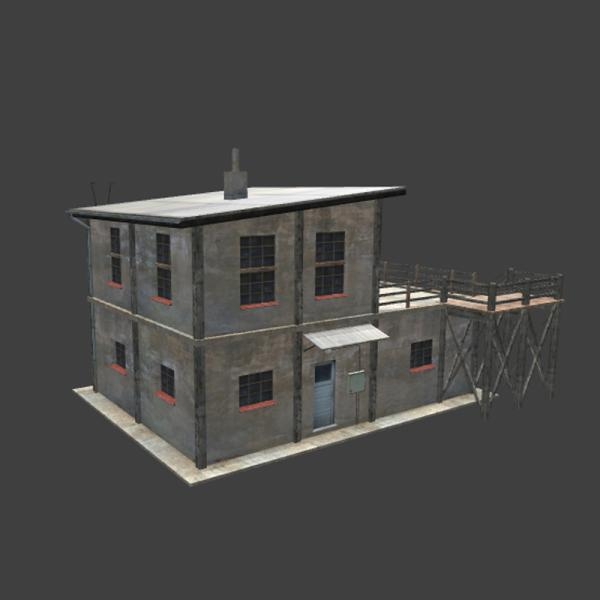 破旧房子-建筑-VR/AR模型-3D城