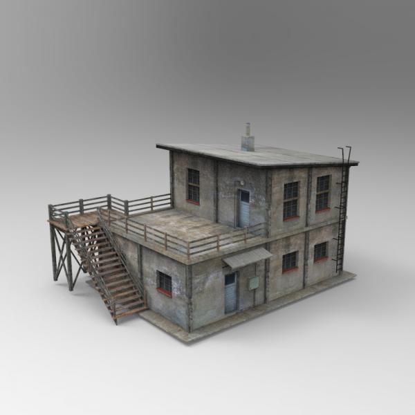 破旧房子-建筑-VR/AR模型-3D城