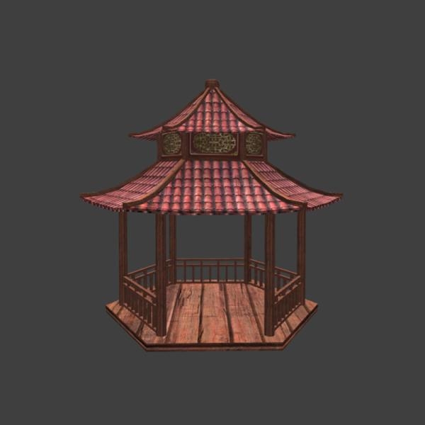 亭子-建筑-古建筑-3D打印模型-3D城