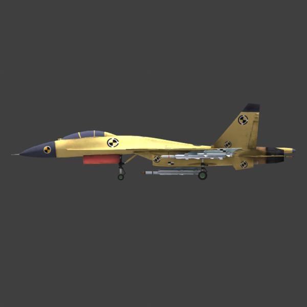 歼击机-飞机-VR/AR模型-3D城