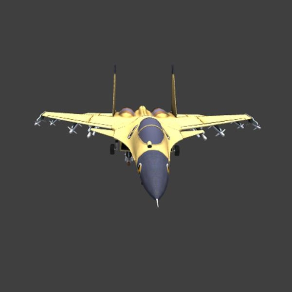 歼击机-飞机-VR/AR模型-3D城