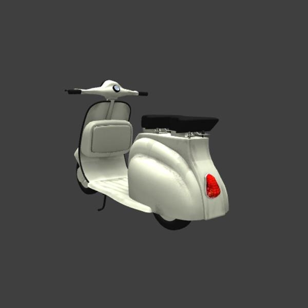 白色摩托车-汽车-摩托车-3D打印模型-3D城