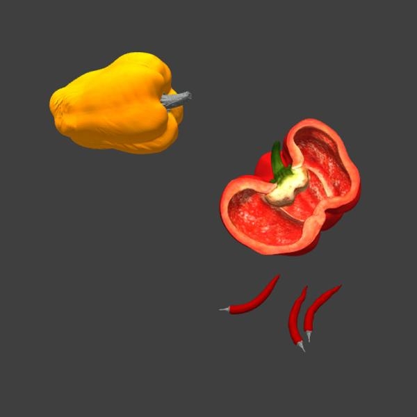 灯笼椒-文体生活-蔬菜-VR/AR模型-3D城
