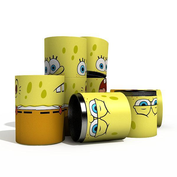 海绵宝宝保温杯-文体生活-办公用品-VR/AR模型-3D城