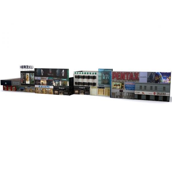 商业街-建筑-VR/AR模型-3D城