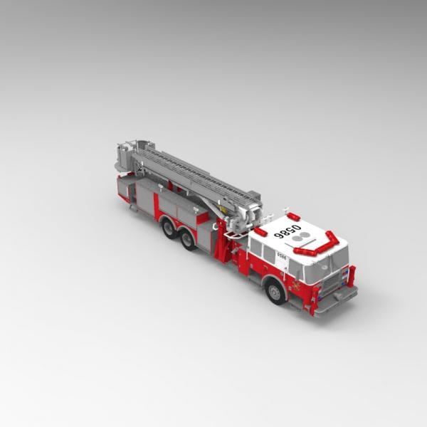 消防车-汽车-VR/AR模型-3D城
