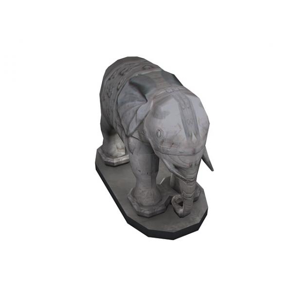 大象雕塑-建筑-VR/AR模型-3D城