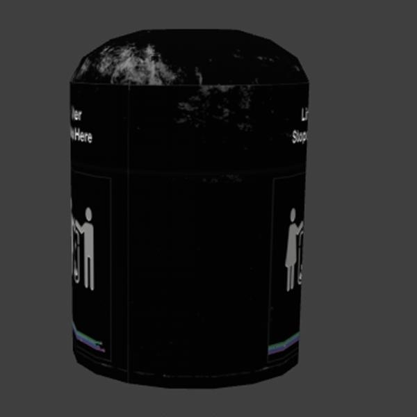 垃圾桶-建筑-基础设施-VR/AR模型-3D城