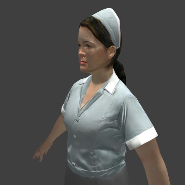 护士-角色人体-VR/AR模型-3D城