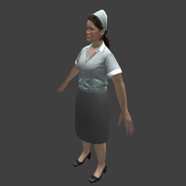 护士-角色人体-VR/AR模型-3D城