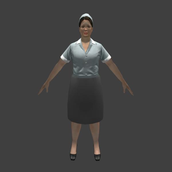 护士-角色人体-VR/AR模型-3D城