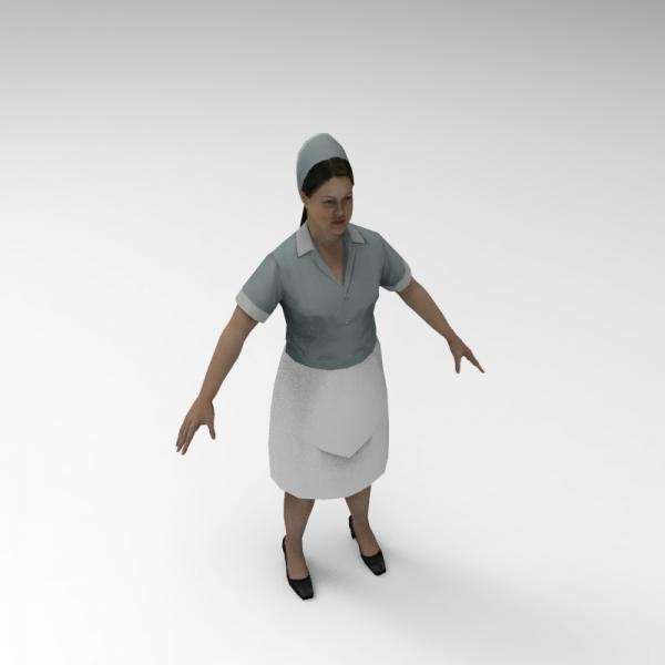 护士-角色人体-VR/AR模型-3D城