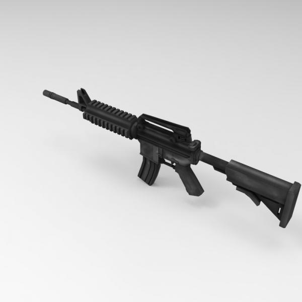 M4A1-军事-枪炮-3D打印模型-3D城